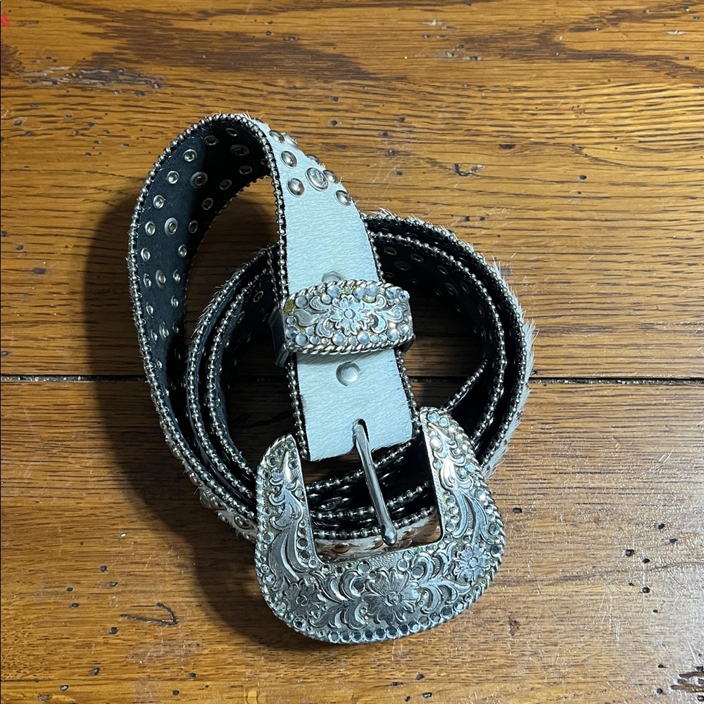 Nocona Black Genuine Leather Ladies Belt